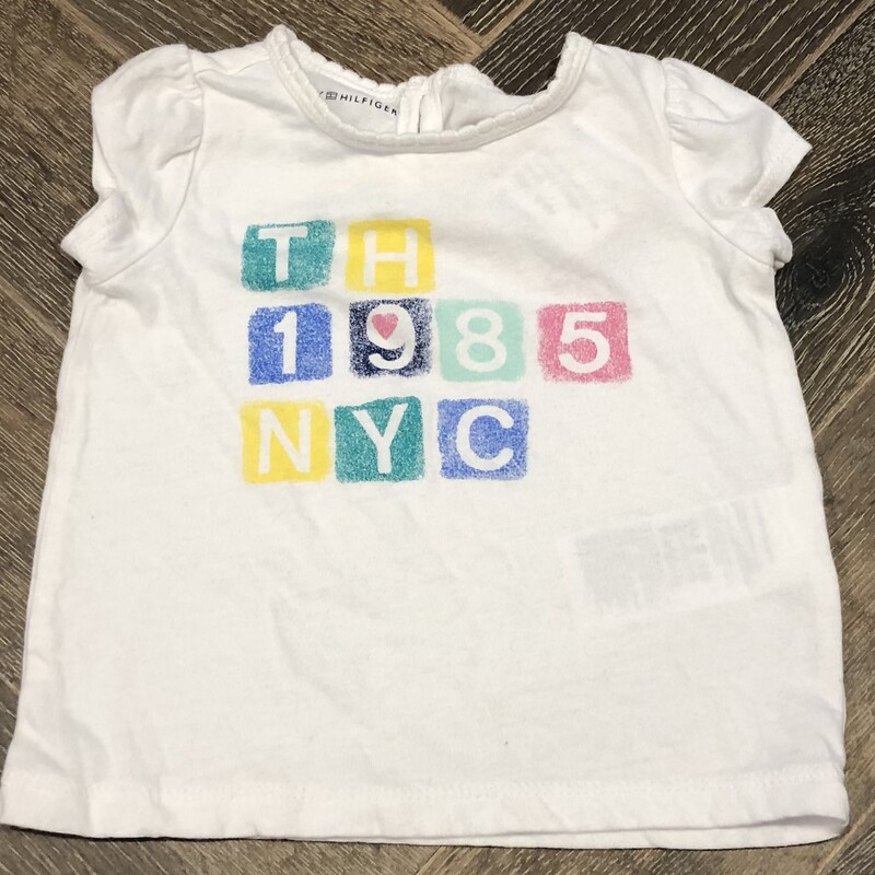Tommy Hilfiger Tee, White, Size: 6-9M