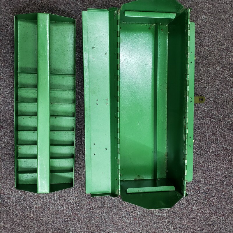 Tackle / Tool Box, Green Metal  18 inch
Also great for art supplies!