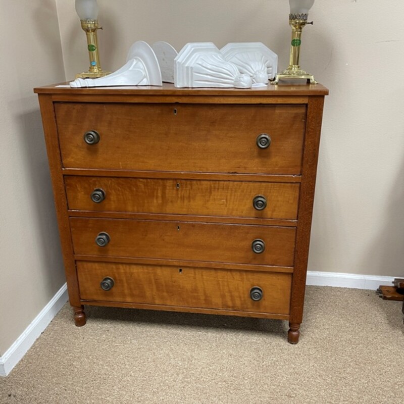 Antique 1800s Cherry Chest Of Drawers, Size: 41x20x42