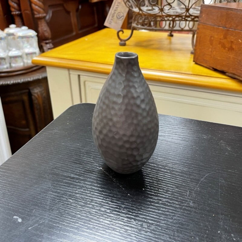 Tiny Hammered Ceramic Bud Vase, Size: 5 Tall