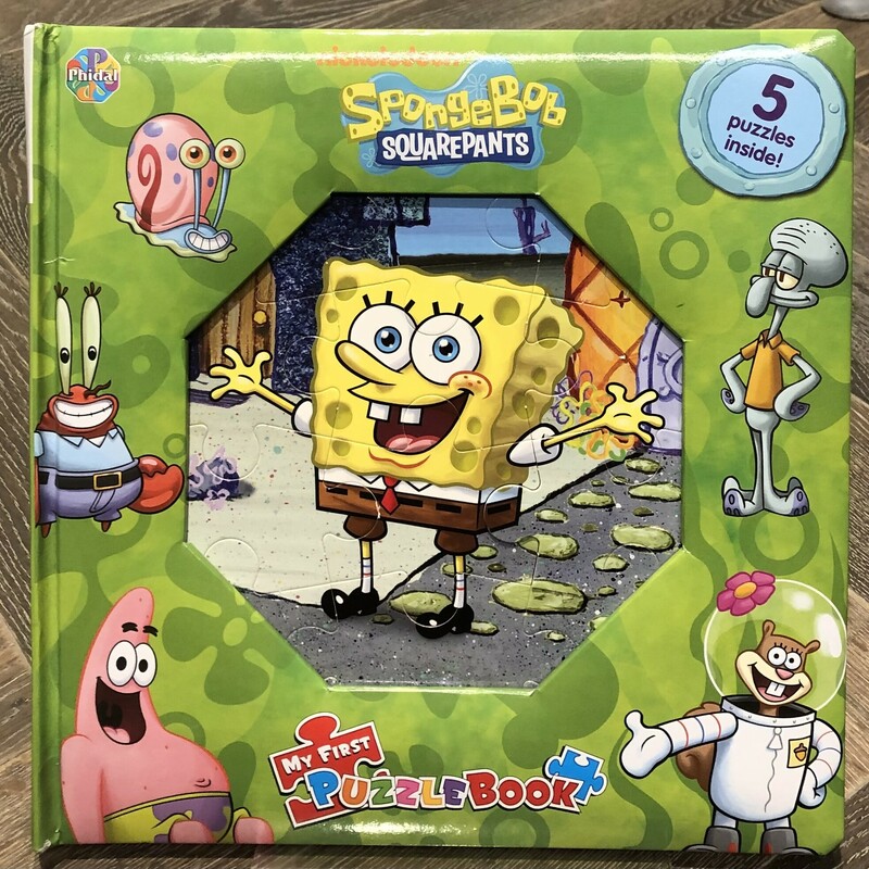 Sponge Bob Puzzle Book, Multi, Size: Hardcover