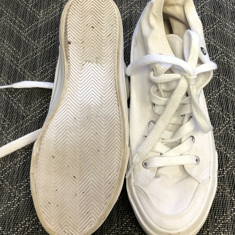 H&M Lace Up Shoes, White, Size: 6Y