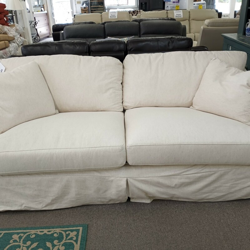 Klaussner Sleep Sofa 2K Plus retail!
Linen style slip cover Down cushions