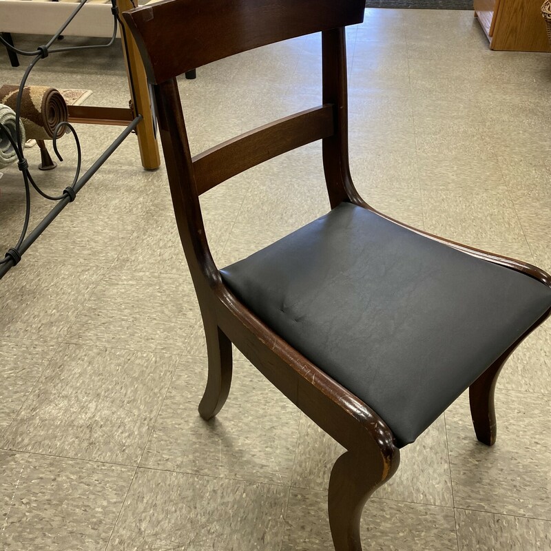 Vintage Desk Chair, Mahogany, Size: 18x32 In