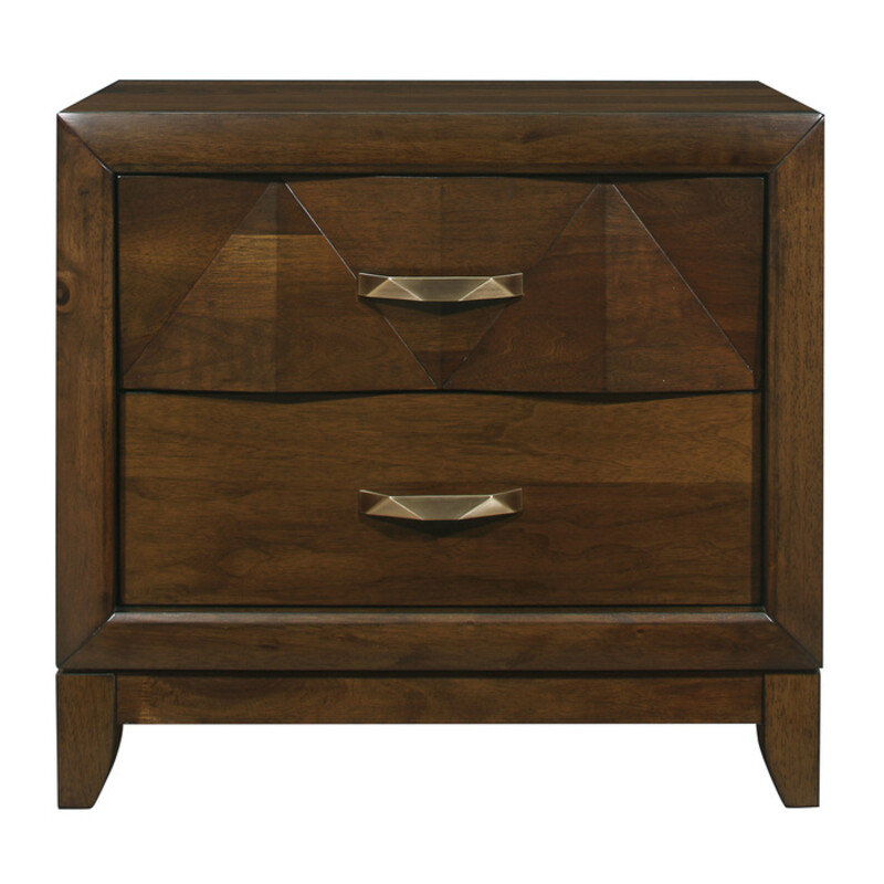 Aziel Nightstand

Items purchased online will ship to our store, drop shipping options may be available.

Please contact us at 509-928-9090 if you have any questions and to check on availablity on items.

This is a new item and one of many pieces we can order from Homelegance, they have a variety of options to choose from.

The modern styling of the Aziel Collection features geometrical accent to present a bold profile perfect for the sophisticated look you wish to achieve in your bedroom. Walnut veneer is highlighted by walnut finish, light reflecting the wood’s grain with each angle change of the nightstand’s decorative fronts. The drawers feature satin brass finished bar hardware that perfectly complement the design of the collection.

Overall Dimension: 28 x 17.5 x 25.5H

Made of walnut veneer, wood and engineered wood
Walnut finish
2 dovetail drawers with ball bearing glides
Satin brass tone bar pulls