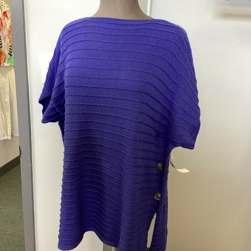 Ss Ribbed Sweater W Btns