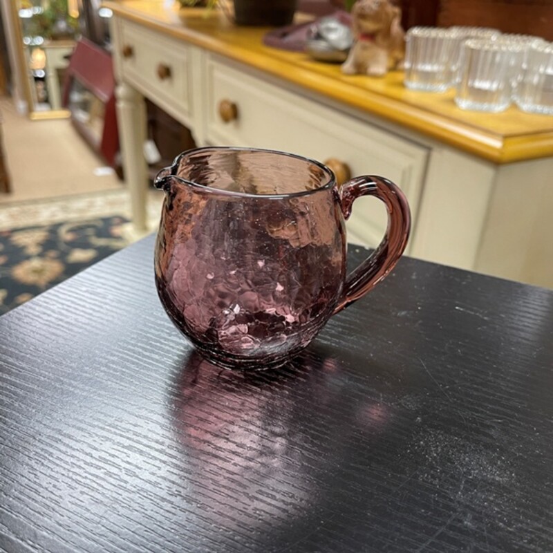 Amethyst Crackle Creamer Pitcher, Size: 3 Tall