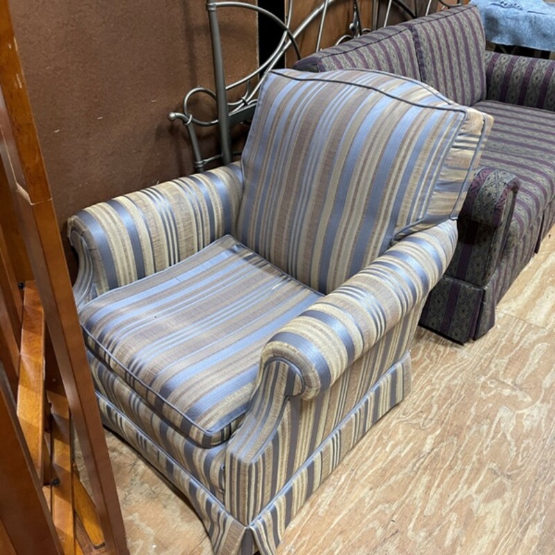 Striped Accent Chair