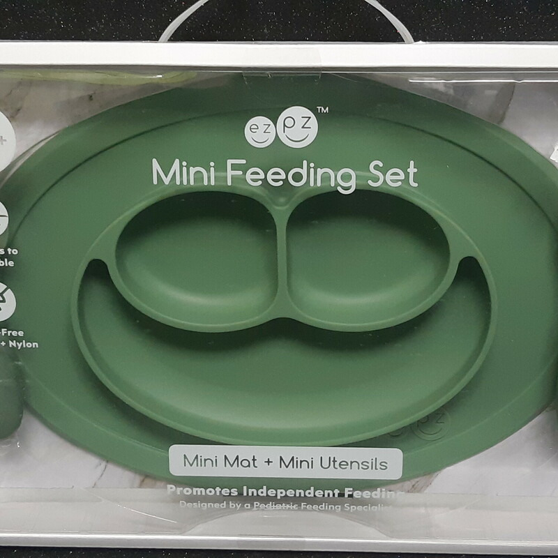Mini Feeding Set, Sage, Size: Tableware