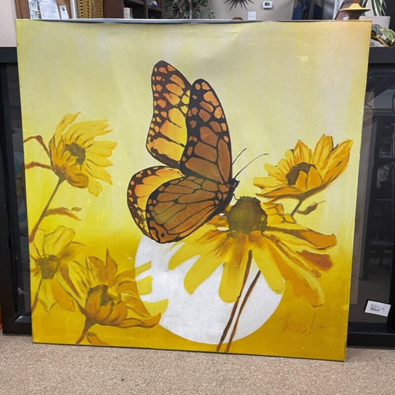 Butterfly Painting By Thomas Lee, Size: 48x48