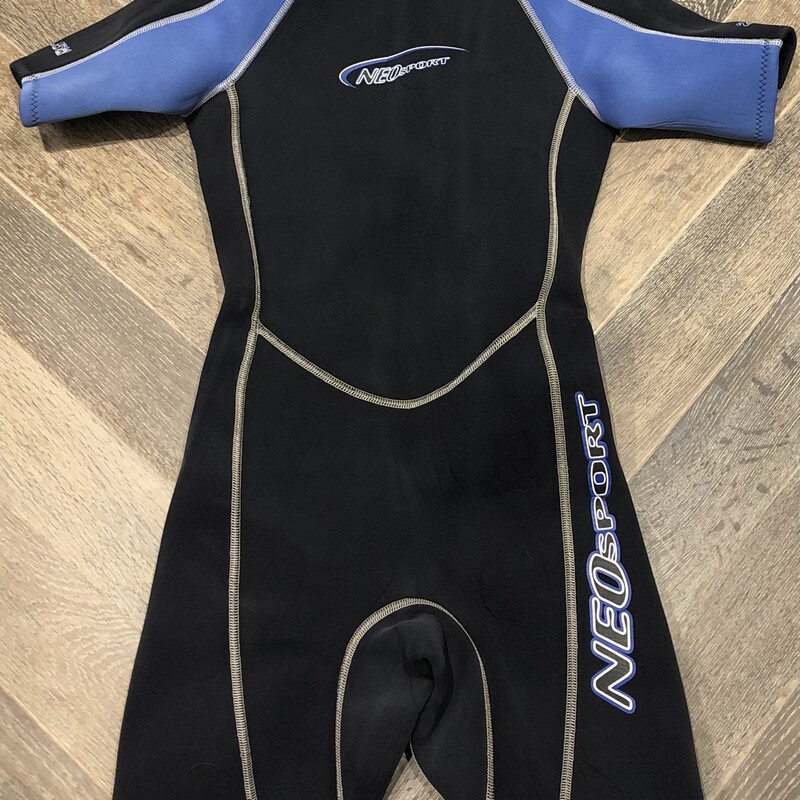 Neo Sport Wet Suit, Blk/blue, Size: 14Y