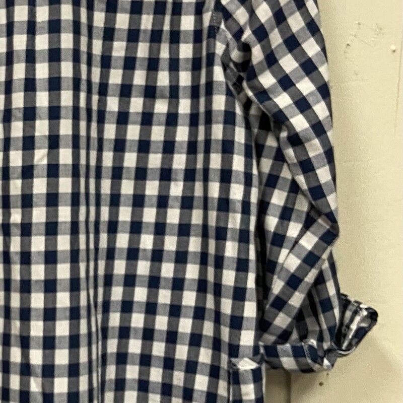 Nvy Check Shirt Tunic<br />
Navy/wht<br />
Size: Large