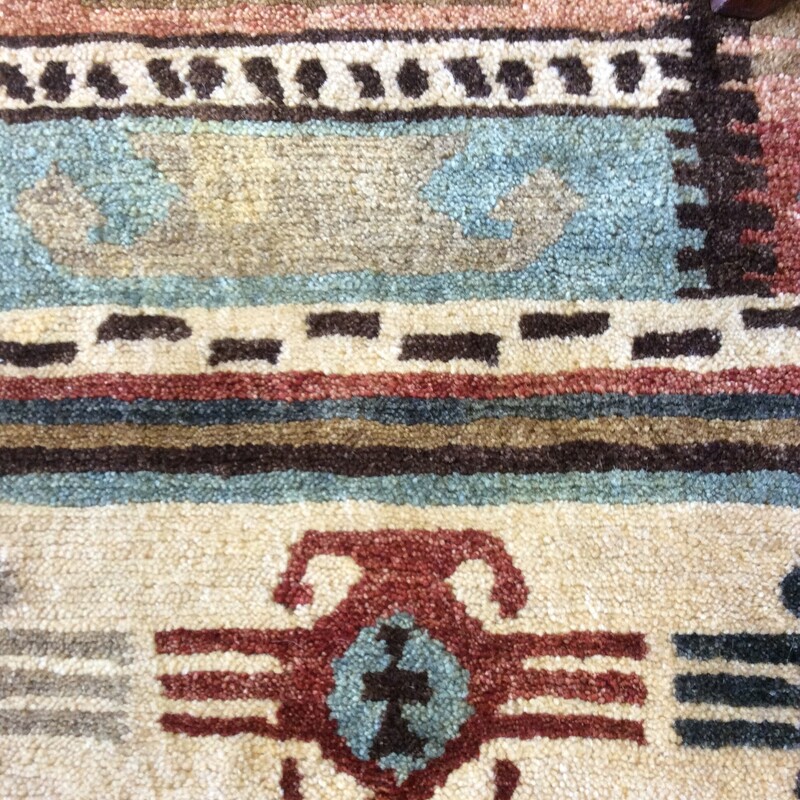 This large JAW-DROPPING Aztec rug will add a Tribal/ Southwestern feel to your home. The material use is soft to the touch and beautifuly made.