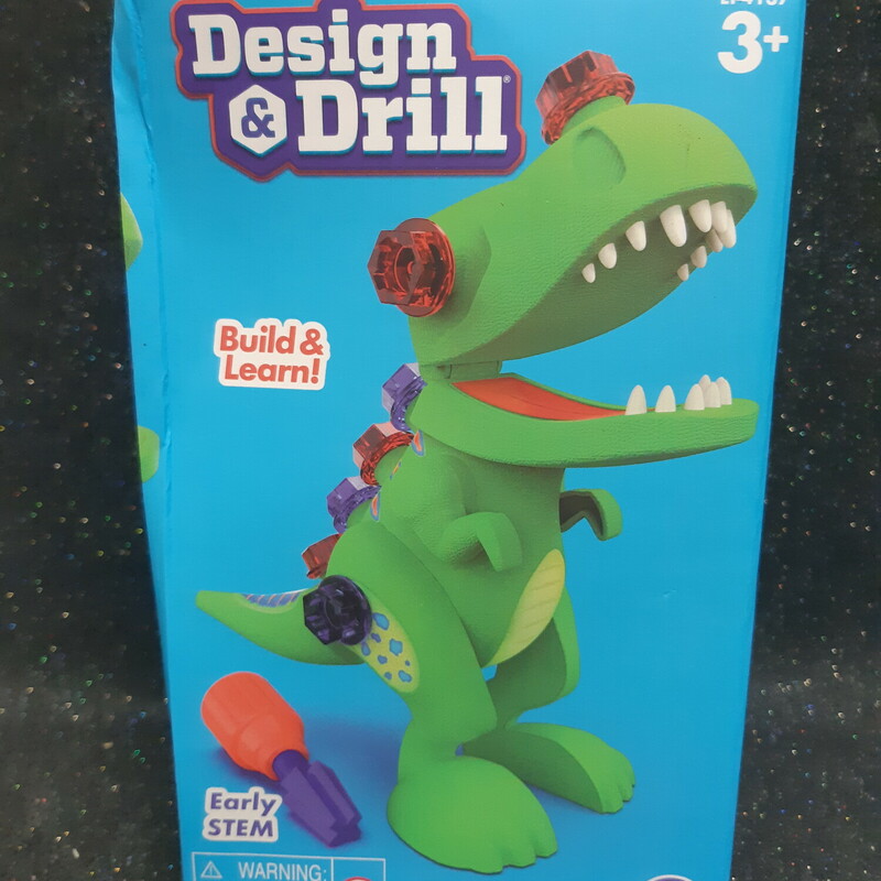 Design & Drill T-rex Dino, 3+, Size: Preschool