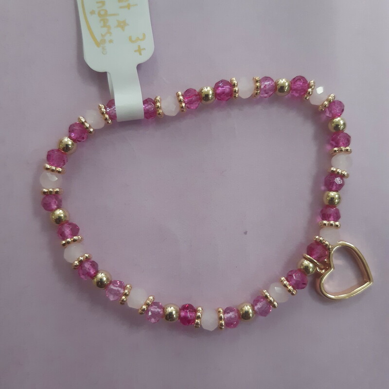 Featuring pink and gold beads and a delicate metallic heart charm, our Boutique Precious Heart bracelet is both sweet and sophisticated. Pair it with our Boutique Precious Heart Necklace to complete the look.