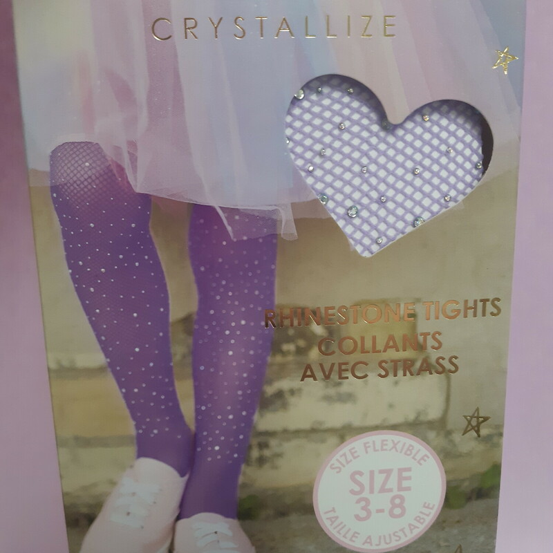 These rhinestone tights are a fun addition to any outfit. They are perfect for wearing with a casual dress or tutu. These tights come in a box and are made to fit children ages 3-8. The legs are covered in rhinestones. These tights are perfect for any kid who loves to add a little extra sparkle!