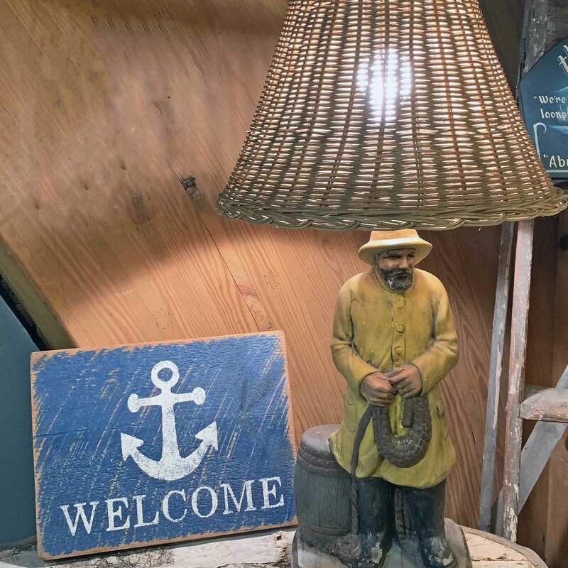 Unique Fisherman Lamp - $76.50
28 In Tall