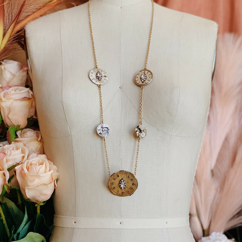 This handmade necklace is on a 32 inch chain with a 4 inch extender!