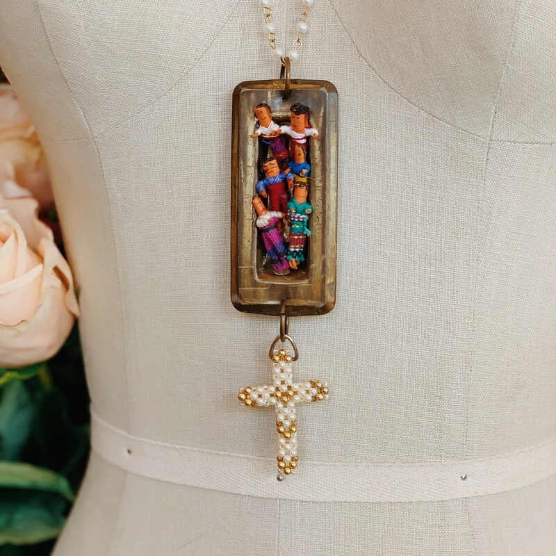 This handmade necklace is on a 26 inch chain!