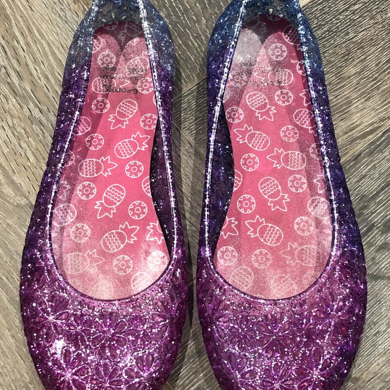 Glitter Jelly Sandals, Multi, Size: 3Y