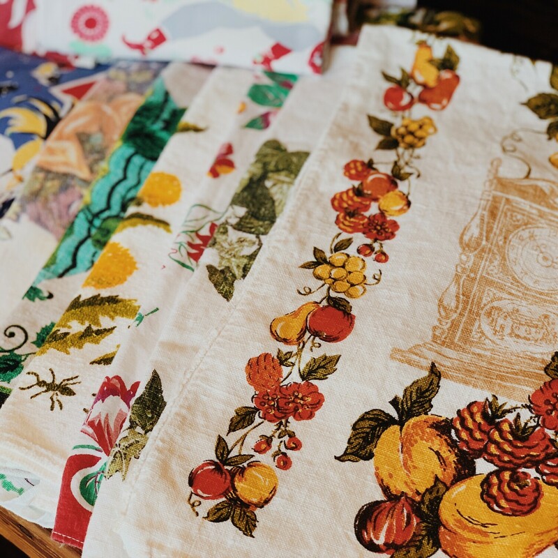 We have an assortment of vintage dish cloths, all absolutely gorgeous! With the purchase of one Mystery Vintage Dish Cloth Grab Bag you will recieve ONE surprise dish cloth!