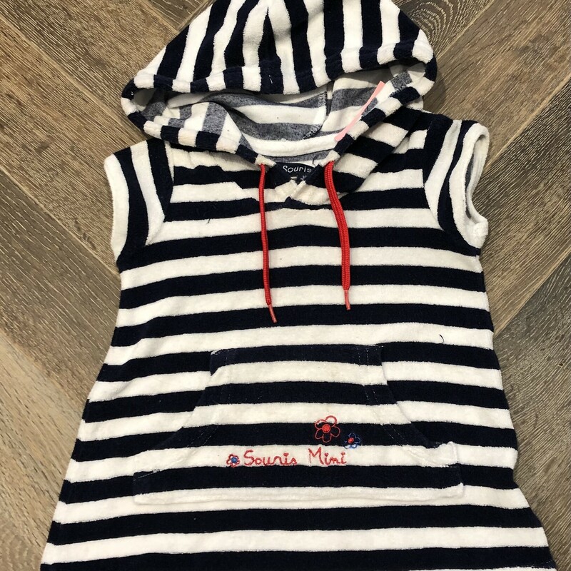 Souris Mini Cover Up, Navy Whi, Size: 18M