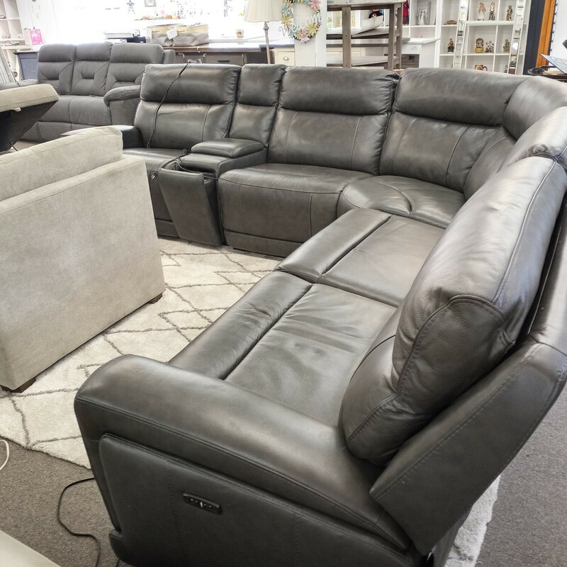 Leather 6 Pc Sectional