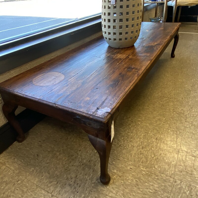 Rustic Coffee Table, Teak, Size: 70x24x18