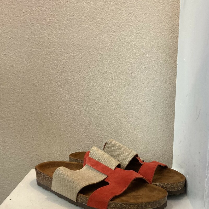 NEW Org/tan Lther Sandal