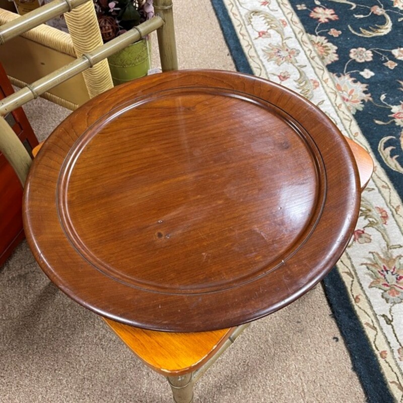 Large Round Wood Platter, Size: 19 Dia
