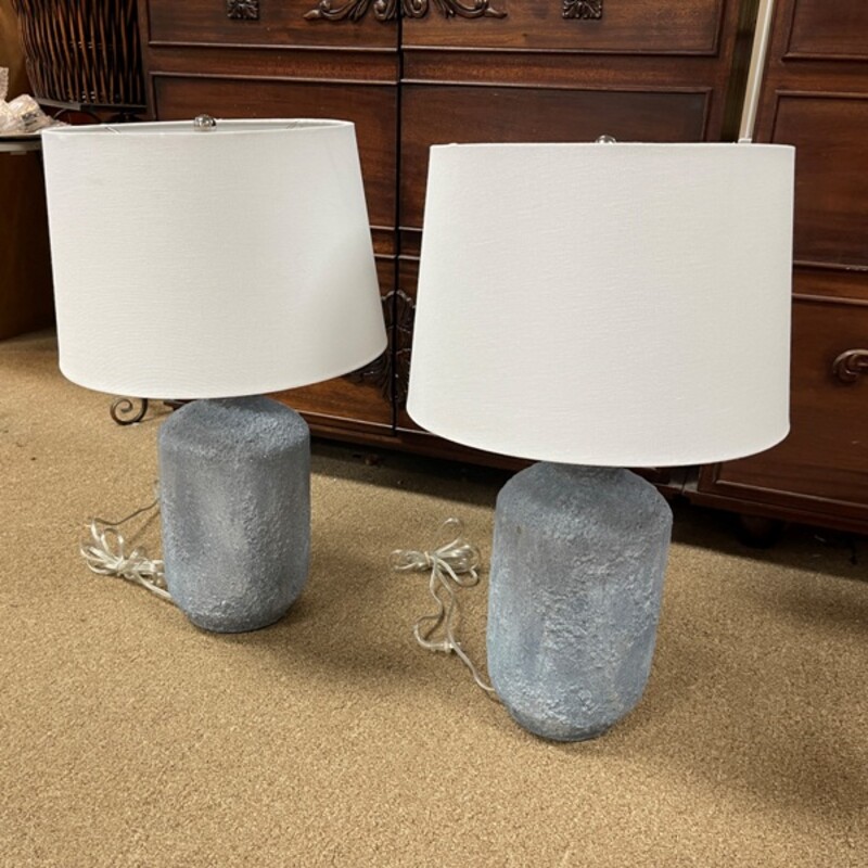 Blue Stone Look Lamps