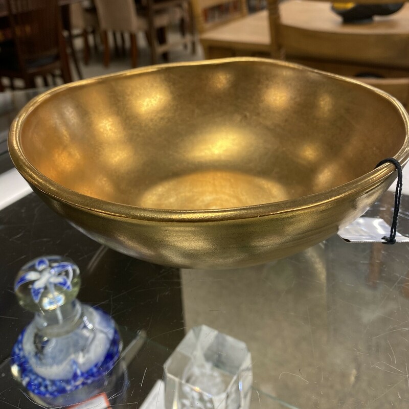 Winwright Pottery Bowl, Gold, Size: 8 Inch