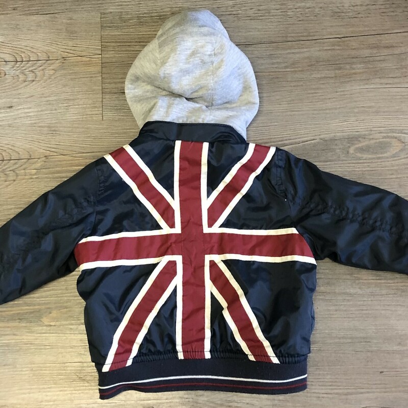 Zara Hooded Spring Jacket, Navy, Size: 6-9M<br />
Removable hood<br />
Reversible