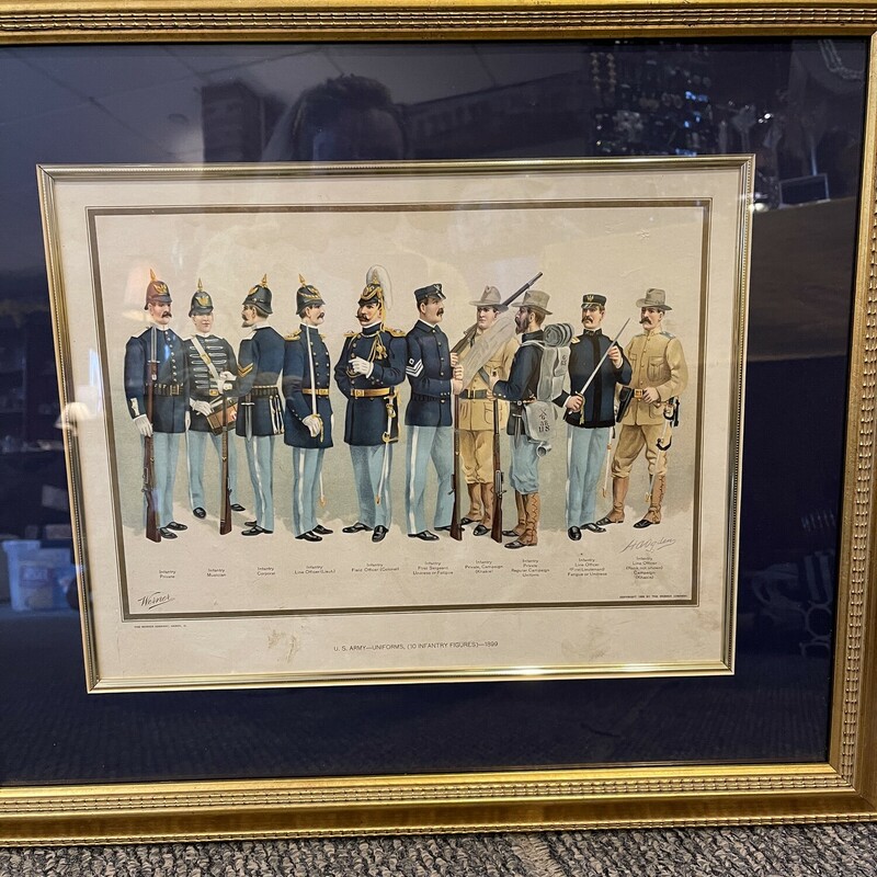 US Army Uniforms 1899, Multi, Size: 20x22inch`