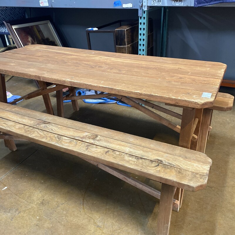 Folding Table And Benches