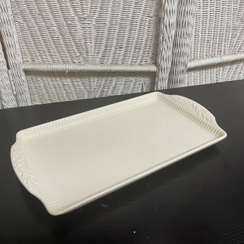 Wedgewood Rectangular Platter, Cream, Size: 15x8