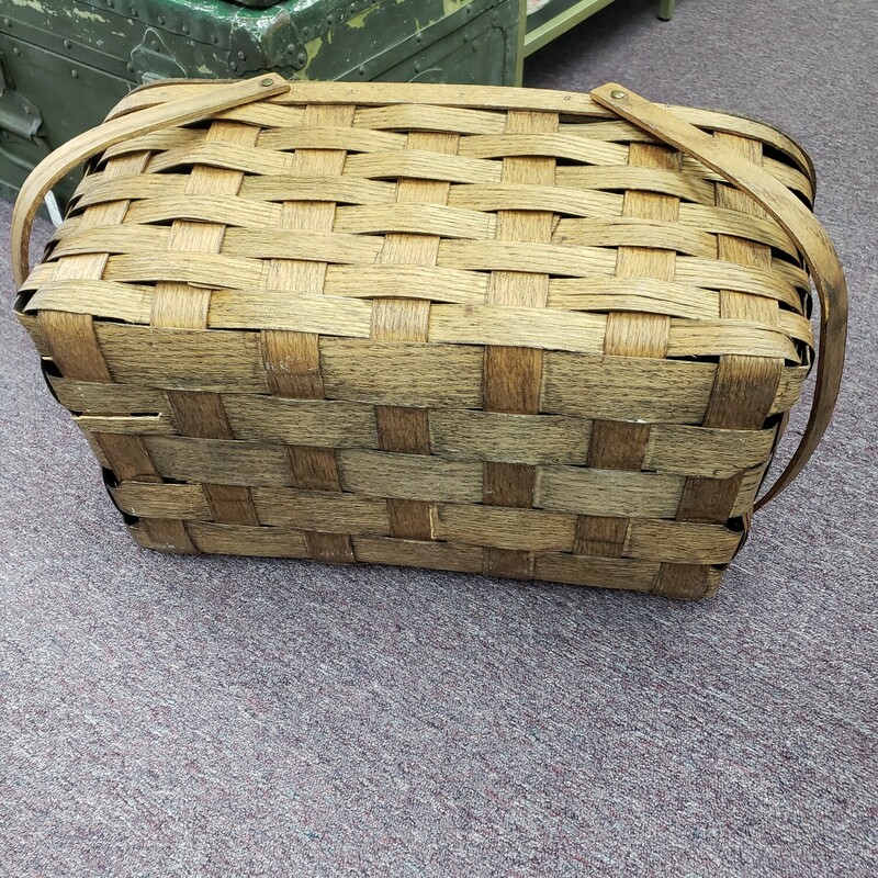 Picnic Basket, Wood, Size: Xlarge