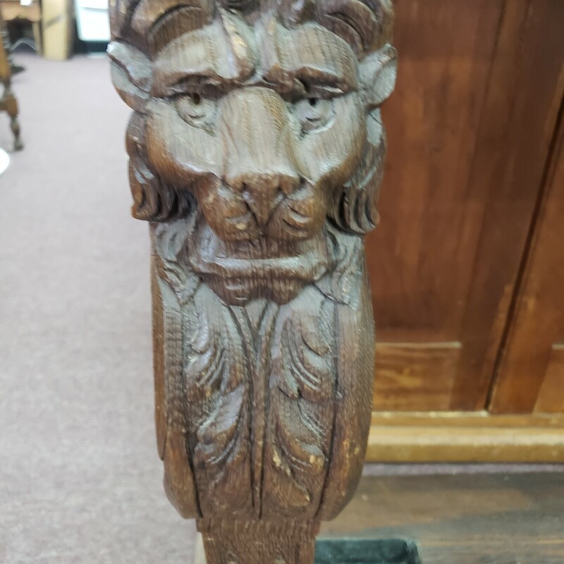 Antique Carved Hall Tree / Umbrella Stand. Solid Wood, Size: 44w x 15d x 82h
1 Drawer, 6 Double hooks