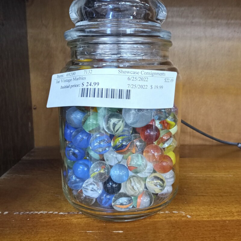 Jar Vintage Marbles