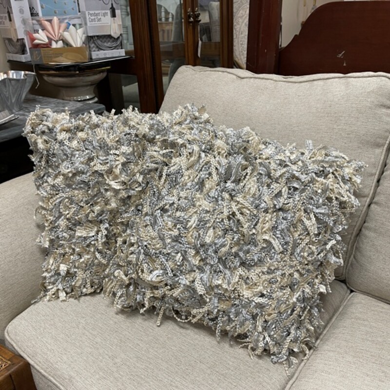 Gray+Gold Rick Rack Pillows, Pair, Size: 17x17
