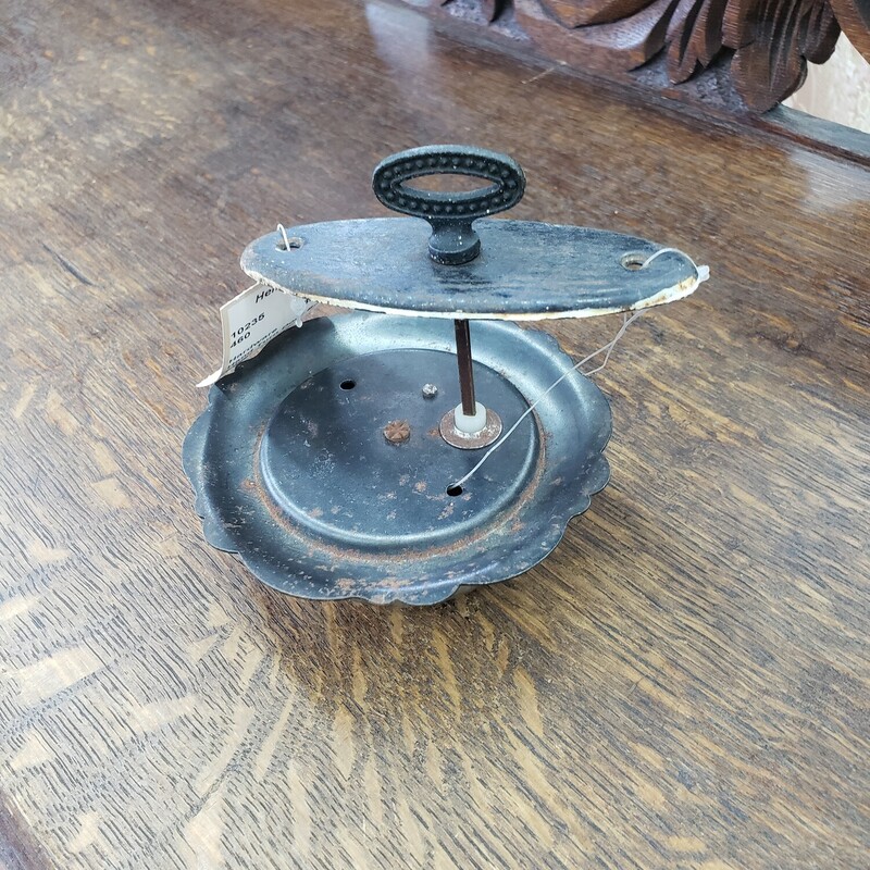 Vintage Hand Turn Door Bell, Silver, Size: Round
