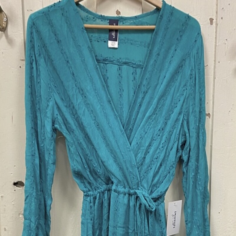 NWT Teal Eyelet Coverup