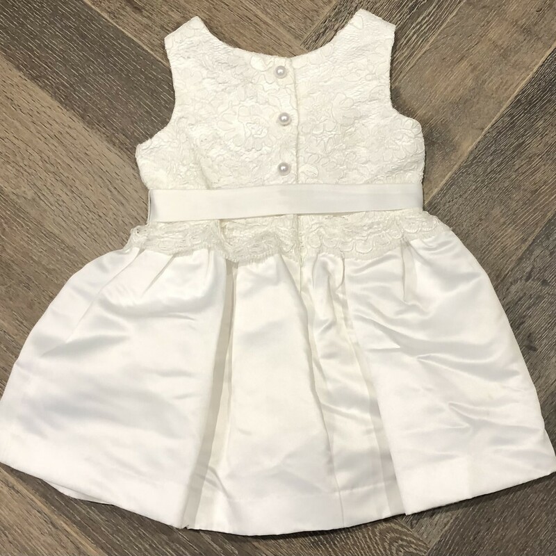 Us Angels Dress, White, Size: 12M<br />
Includes knit sweater