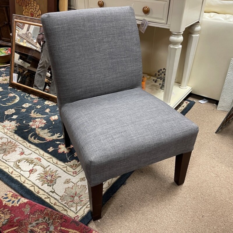 Gray Slipper Chair, Size: 22x24