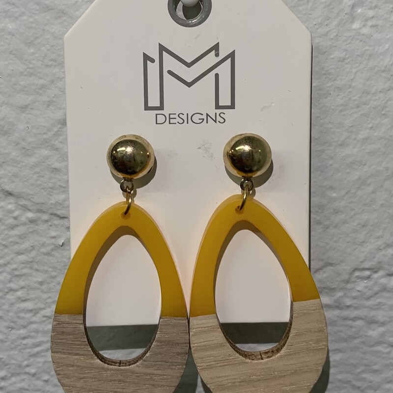 MM Designs Earrings (New not pre-owned), Mustard