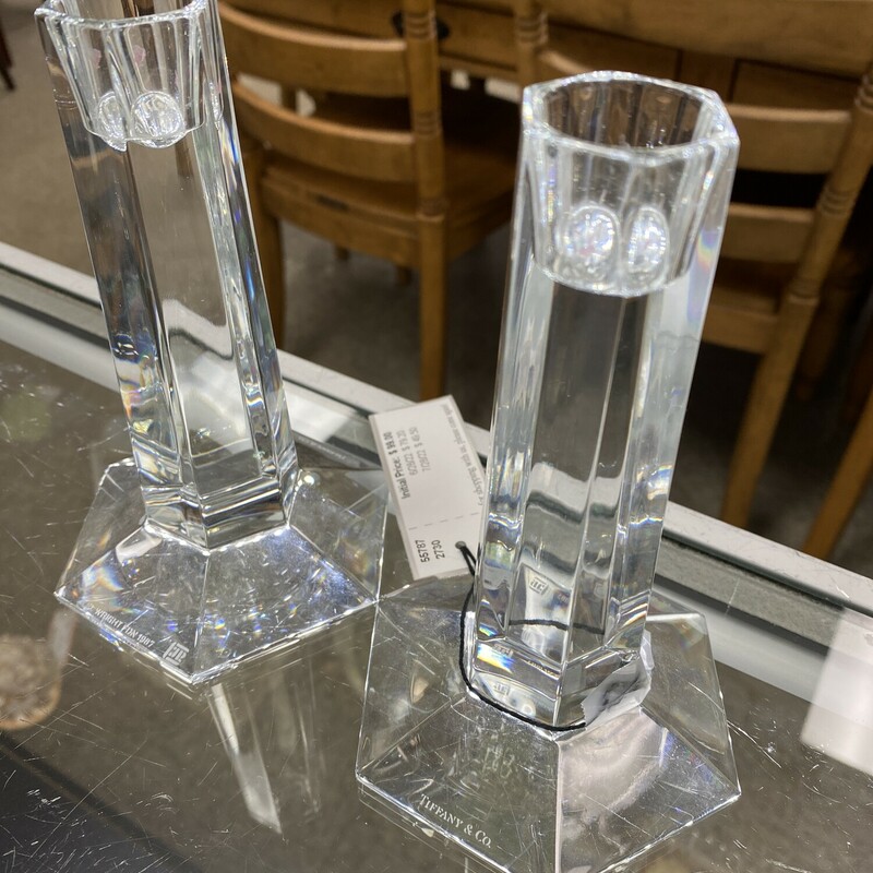 2 Tiffany Glass Candlesti