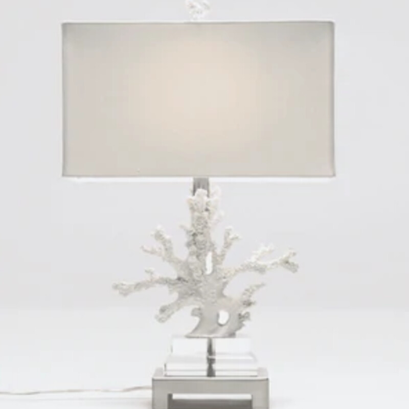 Nova Coral Table Lamp
Silver White Size: 16 x 9 x 24H
Retails: $520.00