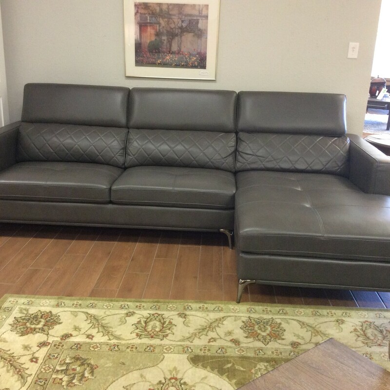 Leather Sectional With Ch