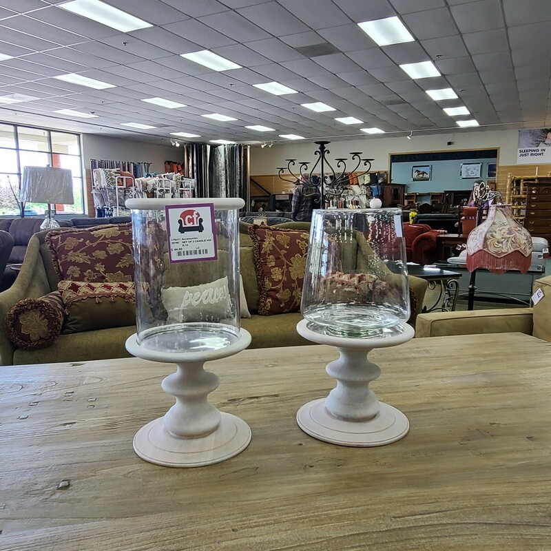 SET OF 2 CANDLE HOLDERS
PLEASE CALL THE STORE FOR DETAILS
