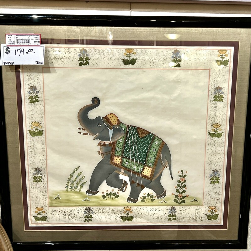 Elephant Painting On Cloth
Size: 27x25